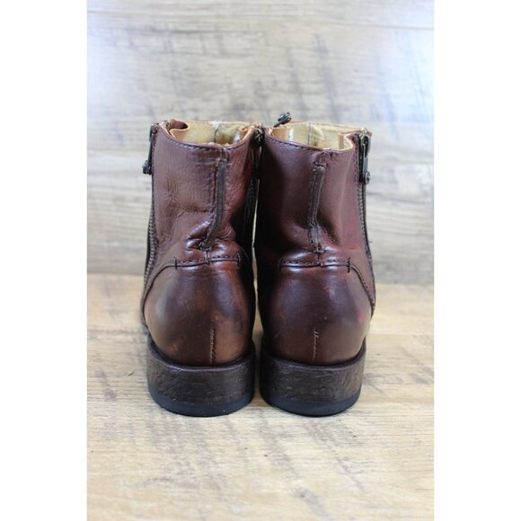 Brown Leather Ankle Boots - Picture 3 of 16